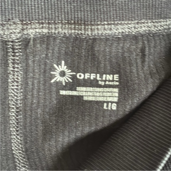 OFFLINE Aerie Seamless Ribbed 7/8‎ Leggings L New - Picture 7 of 7